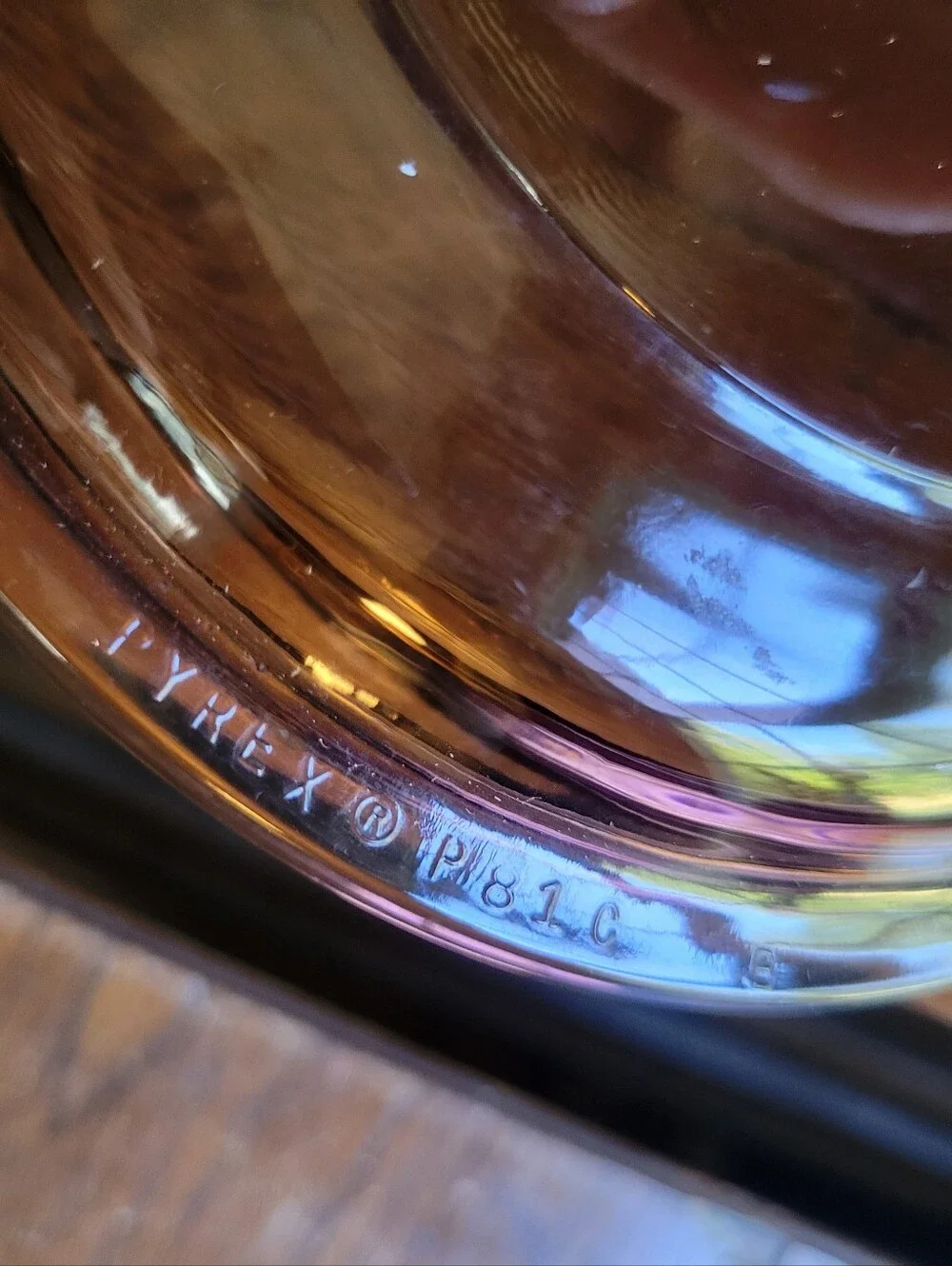 vintage Pyrex Visions amber brown glass replacement lid (model P81C)